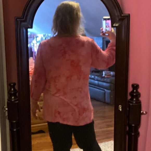 Fashion bug Pink Tie Dyed Top 1X Some Piling - Picture 5 of 11